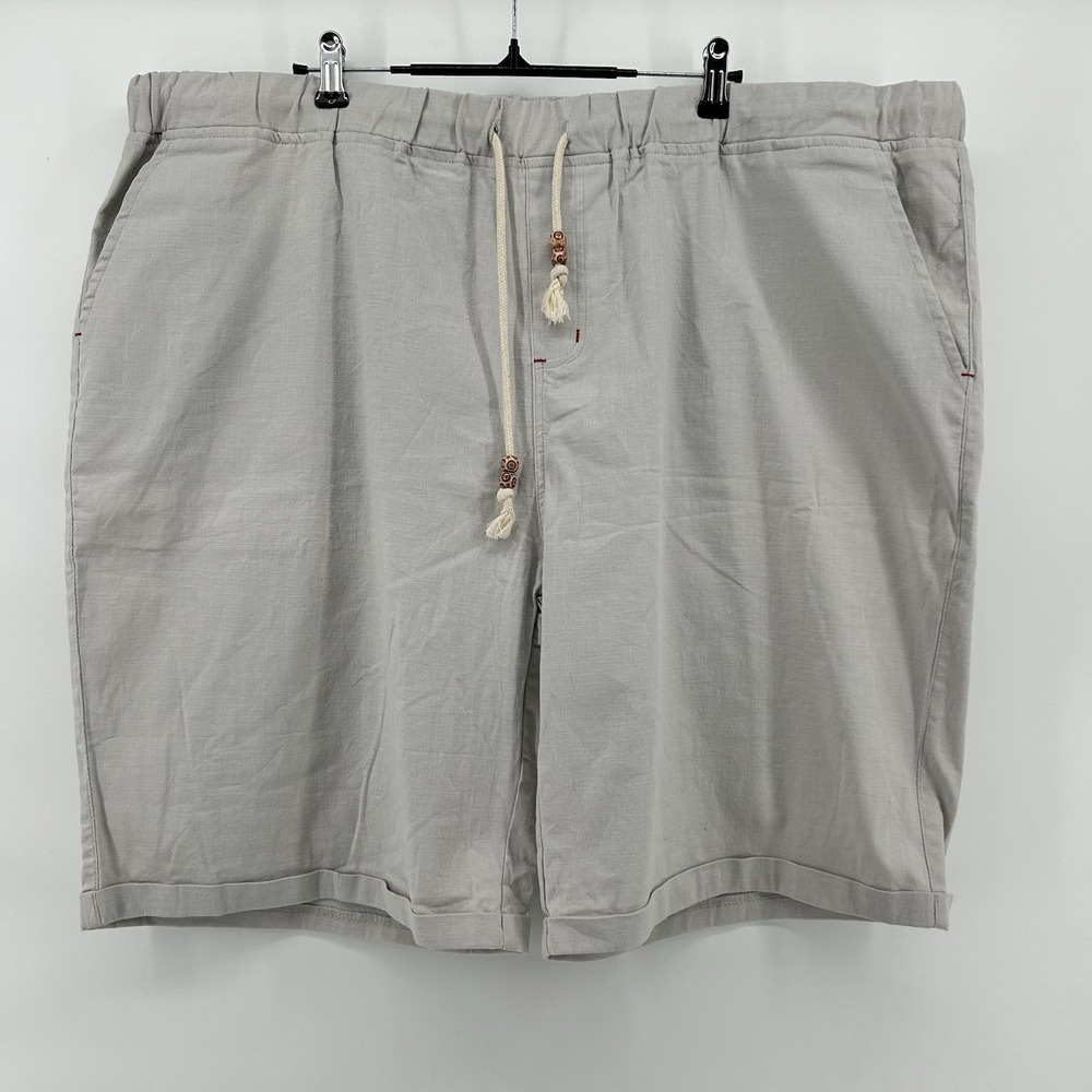 Sailwind Linen‎ Blend Shorts Mens 2XL Tan Drawstring Beach Coastal Chino NWT